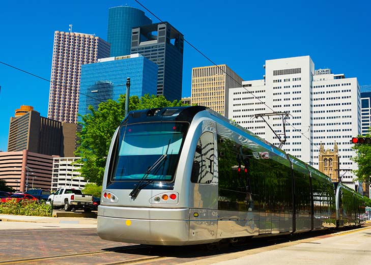 light rail train